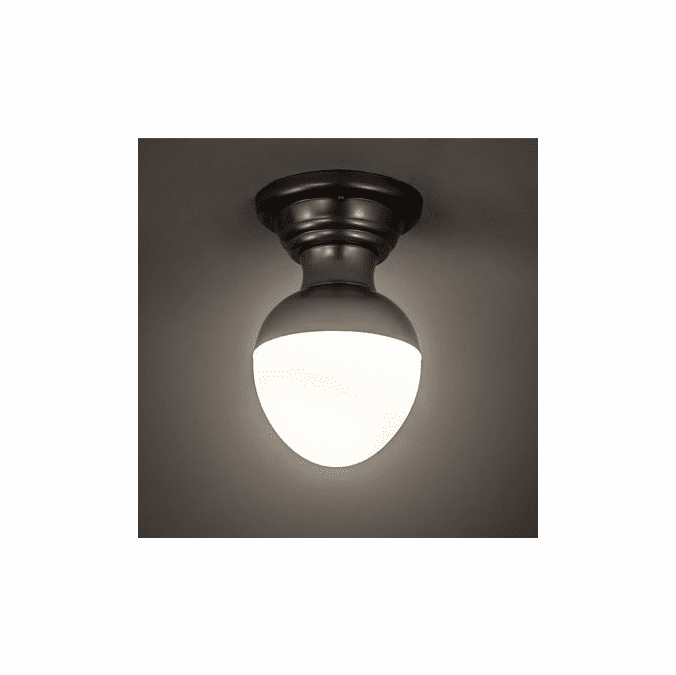 Meyda Lighting 205628 Huevo Contemporary Nickel Fluorescent Ceiling Light