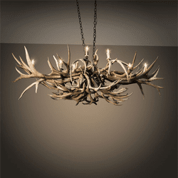 Meyda Custom 212270 Antlers Country Antique Copper Hanging Chandelier