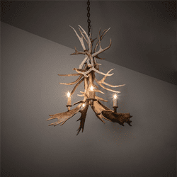 Meyda Custom 212272 Antlers Rustic Chandelier Lamp