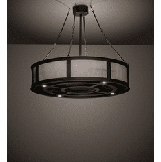 Meyda Custom 212497 Telluride Magic Contemporary Solar Black And Natural Iron LED Drum Pendant Lighting Fixture