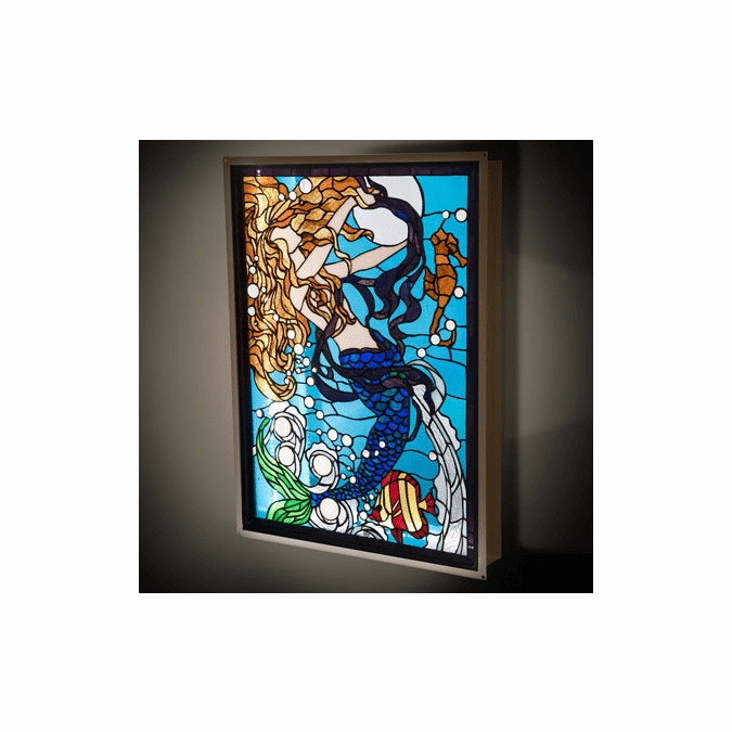 Meyda Custom 212842 Mermaid of the Sea Tiffany LED Backlit Stained
