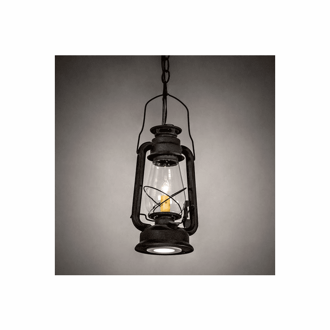 Meyda Custom 212895 Miner's Lantern Traditional Dark Roast Mini Hanging Light Fixture