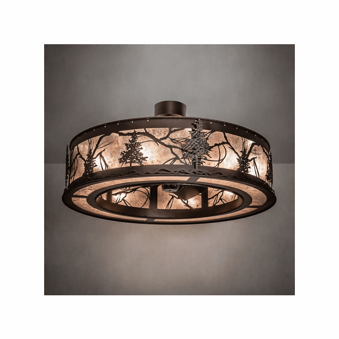 Meyda Custom 216207 Tamarack Mahogany Bronze Home Ceiling Fan