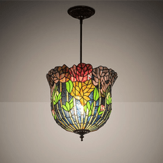 Meyda Lighting 217493 Tiffany Honey Locust Tiffany Mahogany Bronze Pendant Light Fixture