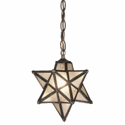 Meyda Lighting 21837 Moravian Stars Tiffany Mini Pendant Outdoor Lamp
