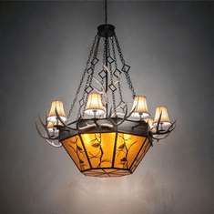 Meyda Custom 218692 Whispering Pines Rustic Chandelier Light
