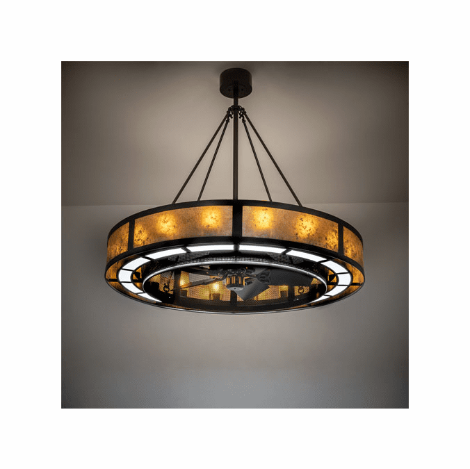 Meyda Custom 222207 Smythe Craftsman Timeless Bronze LED Home Ceiling Fan