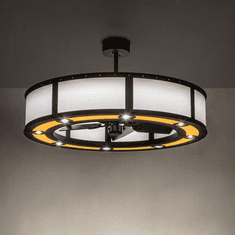 Meyda Custom 226750 Smythe Craftsman Mahogany Bronze LED Ceiling Fan