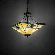 Meyda Custom 226778 Pinecone Ridge Tiffany Antique Copper LED Hanging Lamp