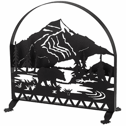 Meyda Custom 23434 Bear Creek Country Fireplace Screen