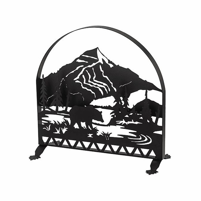 Meyda Custom 23434 Bear Creek Country Fireplace Screen