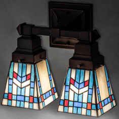 Meyda Lighting 238498 Prairie Wheat Tiffany Mahogany Bronze Wall Sconce