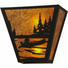 Meyda Custom 23941 Canoe on the Lake Rustic Wall Sconce