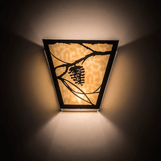 Meyda Custom 23949 Whispering Pines Rustic Timeless Bronze Lighting Sconce