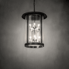Meyda Custom 241067 Fulton Craftsman Brown 24" Hanging Light