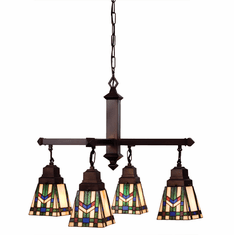 Meyda Lighting 24267 Prairie Wheat Tiffany Mahogany Bronze Chandelier Lighting