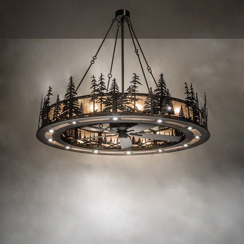 Meyda Custom 242839 Tall Pines Rustic Antique Copper 72