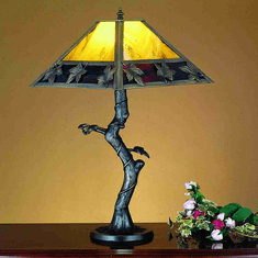 Meyda Custom 24408 Mission Tiffany Table Lamp Lighting