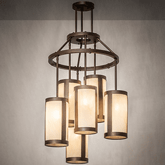 Meyda Custom 246113 Cartier Bronze Flush Mount Ceiling Light Fixture