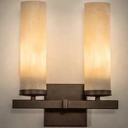 Meyda Custom 246171 Dante Bronze and Sahara Gold LED Wall Light Fixture