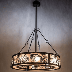 Meyda Custom 247420 Whispering Pines Rustic Vintage Copper 45" Ceiling Fan