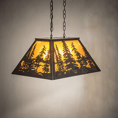 Meyda Custom 248521 Tall Pines Antique Copper / Burnished Island Light Fixture