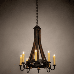 置物 Mai Meyda Custom 253553 Barrel Stave Contemporary Wrought Iron