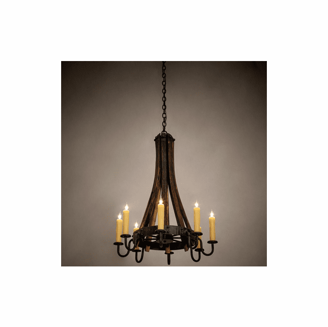 Meyda Custom 248830 Barrel Stave Contemporary Chandelier Lighting
