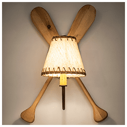 Meyda Custom 249423 Paddle Nautical Natural Wood and Tarnished Copper Wall Lighting Fixture