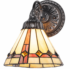 Meyda Lighting 250246 Belvidere Tiffany Mahogany Bronze Wall Lamp