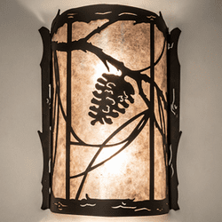 Meyda Custom 250525 Whispering Pines Rustic Oil Rubbed Bronze Lamp Sconce