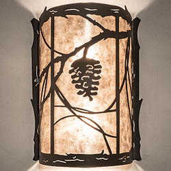 Meyda Custom 250756 Whispering Pines Rustic Oil Rubbed Bronze Wall Lighting