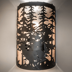 Meyda Custom 251455 Tall Pines Country Black Lighting Sconce