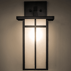 Meyda Custom 251746 Hyde Park Craftsman Brown 9" Wall Light Fixture