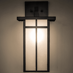 Meyda Custom 251746 Hyde Park Craftsman Brown 9" Wall Light Fixture