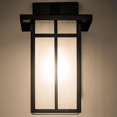 Meyda Custom 251750 Hyde Park Craftsman Brown 7" Wall Mounted Lamp