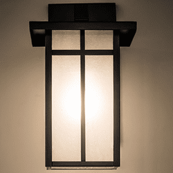Meyda Custom 251750 Hyde Park Craftsman Brown 7" Wall Mounted Lamp