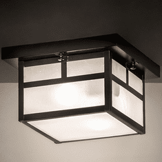 Meyda Custom 251751 Hyde Park Craftsman Brown Flush Lighting