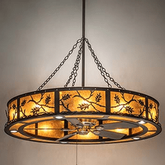 Meyda Custom 252652 Oak Leaf Country Black 56
