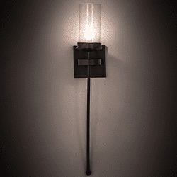 Meyda Custom 252978 Bechar Black Lamp Sconce