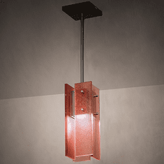 Meyda Custom 253890 Shutter Modern Nickel LED Mini Pendant Lamp