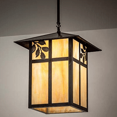 Meyda Custom 254261 Seneca Craftsman Craftsman Brown Outdoor Drop Ceiling Lighting