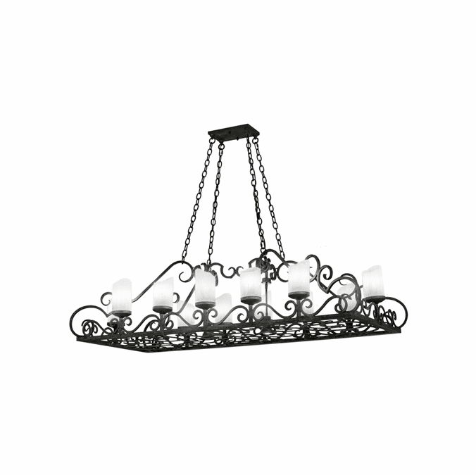 Meyda Custom 254701 Carlotta Black LED Kitchen Island Light Fixture