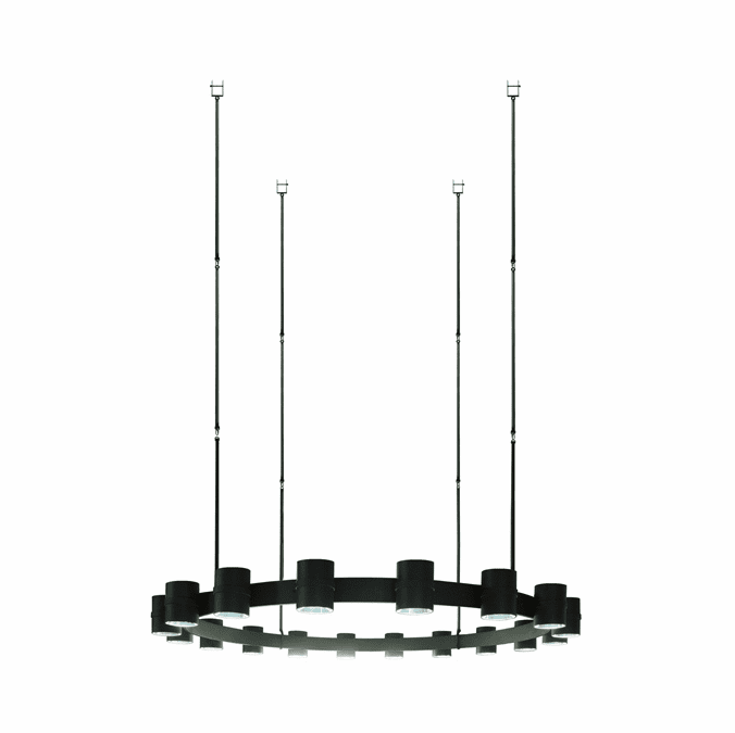 Meyda Custom 254909 Chappell Modern Black LED Chandelier Lighting