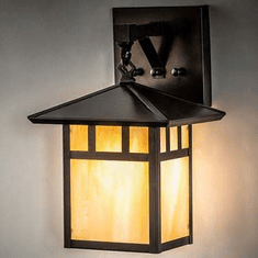 Meyda Custom 255065 Seneca Craftsman Craftsman Brown Outdoor Sconce Lighting