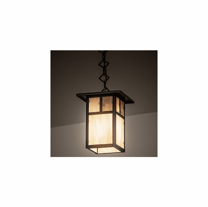Meyda Custom 255514 Hyde Park Craftsman Brown Mini Ceiling Pendant Light