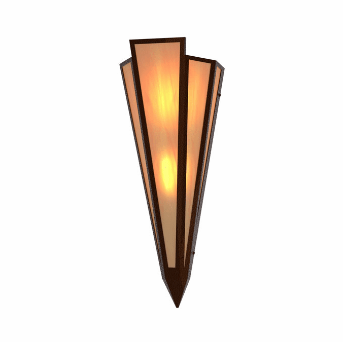 Meyda Custom 255794 Brum Modern Sepia Brown Wall Sconce Lighting