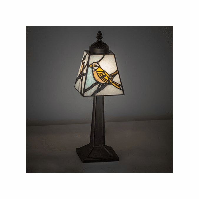 Meyda Custom 262793 Backyard Friends Tiffany Side Table Lamp MEY262793