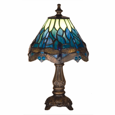 Meyda Lighting 26597 Tiffany Hanginghead Dragonfly Tiffany Side Table Lamp