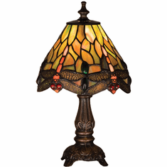 Meyda Lighting 26613 Tiffany Hanginghead Dragonfly Tiffany Table Lamp